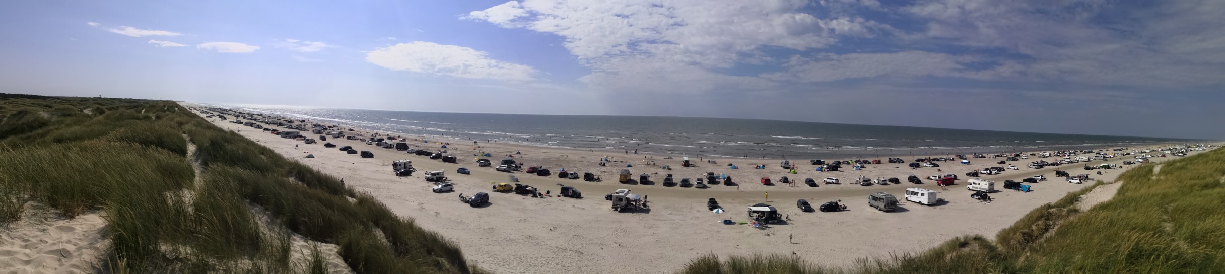 Am Autostrand – Schwimmen in der Nordsee