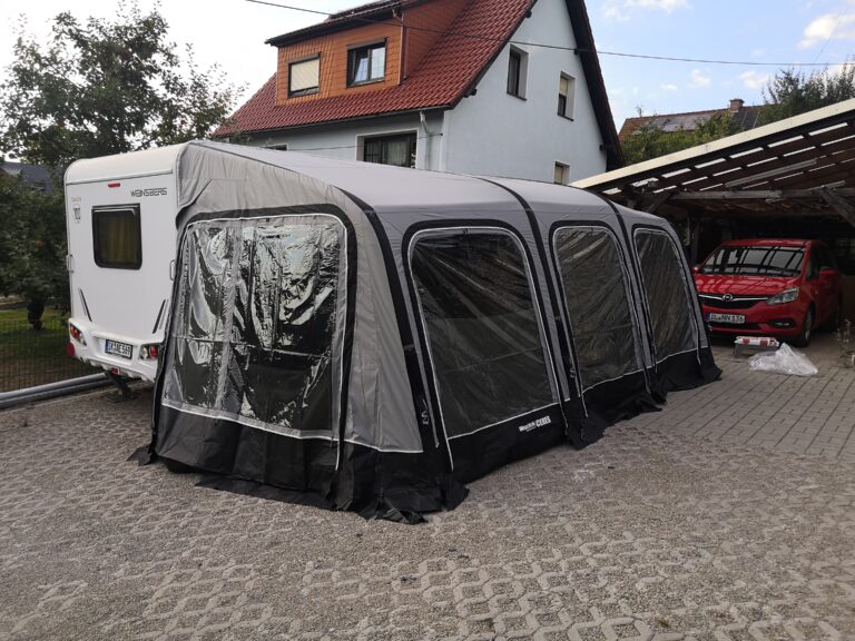 Testaufbau Vorzelt